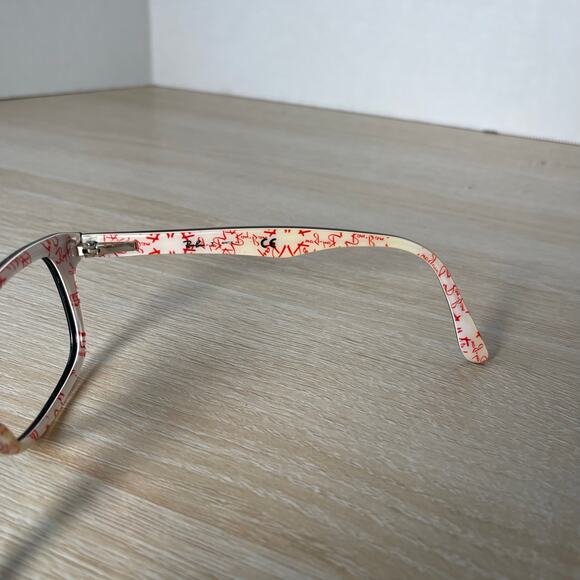 Ray-Ban RB5228 5014 Eyeglasses Black White and Red 55-17-140 Frames Only - Picture 6 of 9